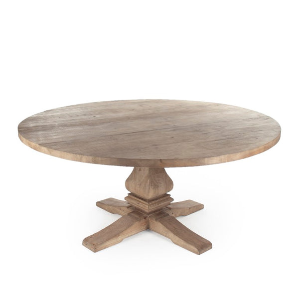 Zentique Max Solid Pine Dining Table Large — Spacious 6–8 Seater, Rustic Modern Square Design, Durable Finish CT565 701 Large