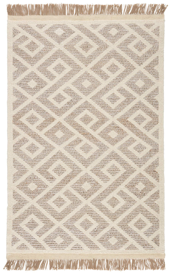 Jaipur Living Jaipur Living Hand Knotted Wool Jute Trellis Area Rug for Room Bedroom RUG146096