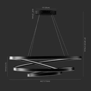Safavieh BRIANNE Infinity Chandelier - Modern Sculptural Lighting for Contemporary Home Elegance and Style Black CTL1000A