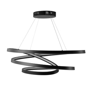 Safavieh BRIANNE Infinity Chandelier - Modern Sculptural Lighting for Contemporary Home Elegance and Style Black CTL1000A