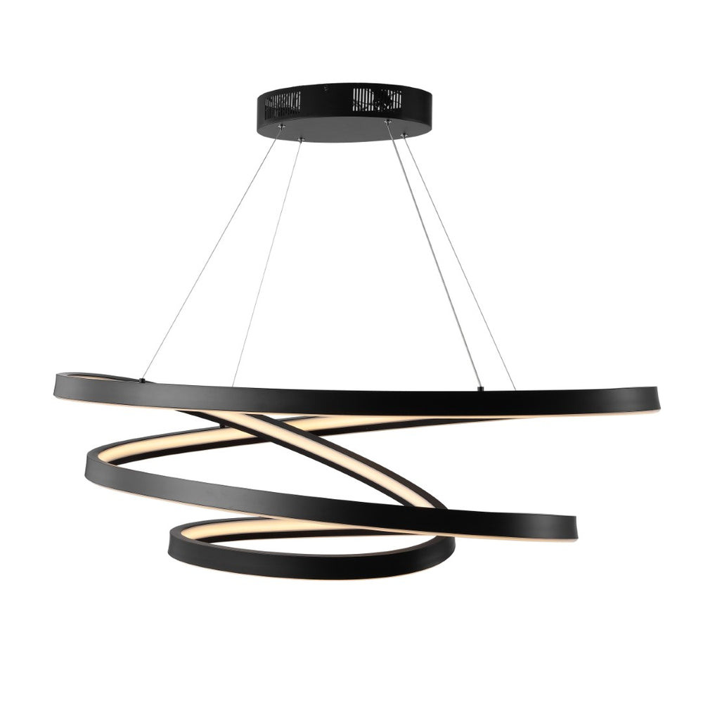 Safavieh BRIANNE Infinity Chandelier - Modern Sculptural Lighting for Contemporary Home Elegance and Style Black CTL1000A