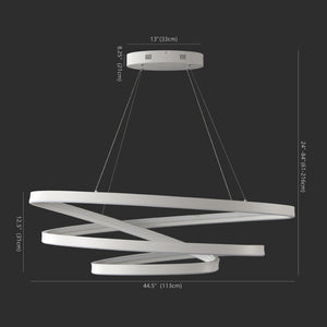 Safavieh BRIANNE Infinity Chandelier - Modern Sculptural Lighting for Contemporary Home Elegance and Style White CTL1000B