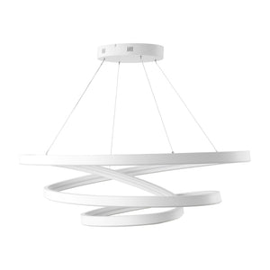 Safavieh BRIANNE Infinity Chandelier - Modern Sculptural Lighting for Contemporary Home Elegance and Style White CTL1000B