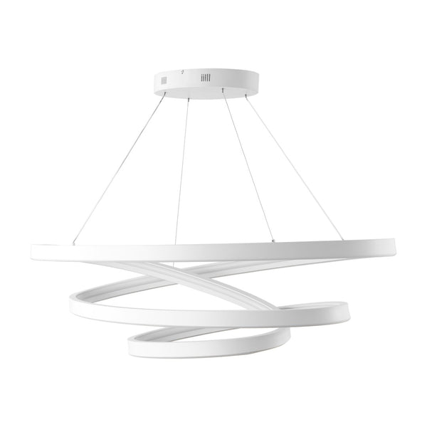 Safavieh BRIANNE Infinity Chandelier - Modern Sculptural Lighting for Contemporary Home Elegance and Style White CTL1000B
