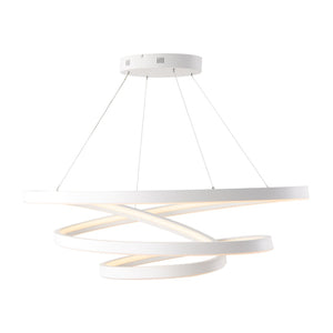 Safavieh BRIANNE Infinity Chandelier - Modern Sculptural Lighting for Contemporary Home Elegance and Style White CTL1000B