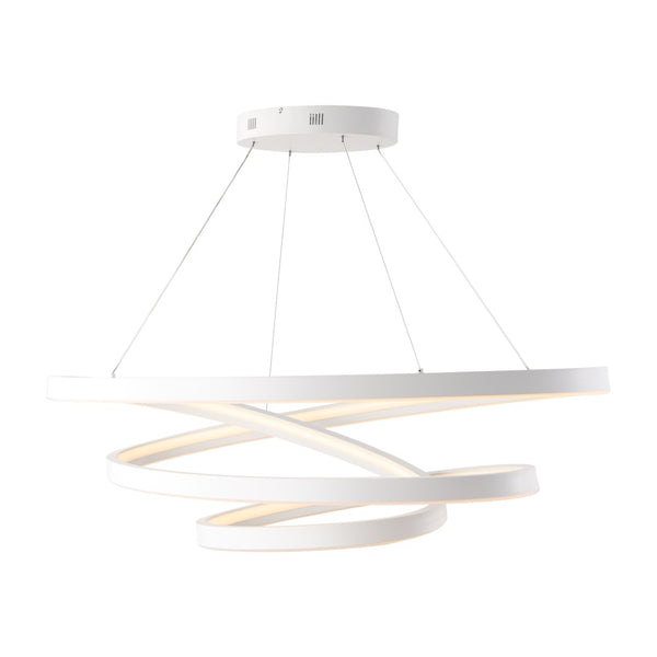 Safavieh BRIANNE Infinity Chandelier - Modern Sculptural Lighting for Contemporary Home Elegance and Style White CTL1000B