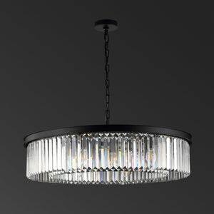 Safavieh JENNAYA Crystal Chandelier in Black - Luxurious Lighting Fixture for Sophisticated Interiors & Spaces CTL1002A