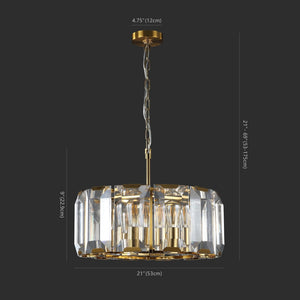 Safavieh SYMONE Glas Chandelier in Gold - Exquisite Crystal Lighting Fixture for Modern & Classic Interiors CTL1010A