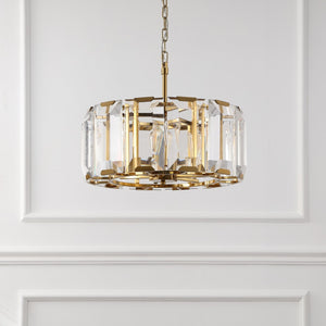 Safavieh SYMONE Glas Chandelier in Gold - Exquisite Crystal Lighting Fixture for Modern & Classic Interiors CTL1010A
