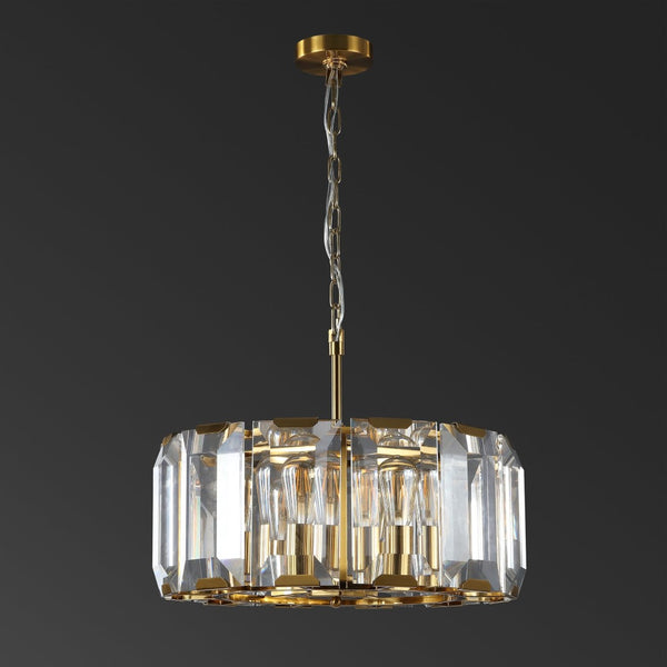 Safavieh SYMONE Glas Chandelier in Gold - Exquisite Crystal Lighting Fixture for Modern & Classic Interiors CTL1010A