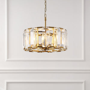 Safavieh SYMONE Glas Chandelier in Gold - Exquisite Crystal Lighting Fixture for Modern & Classic Interiors CTL1010A