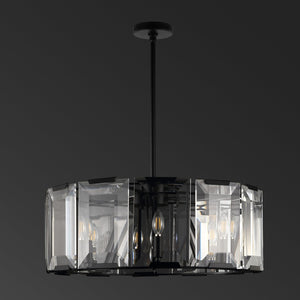 Safavieh ESPERANZA Black Crystal Chandelier – Elegant Illumination for Dining Rooms and Modern Interiors CTL1012A