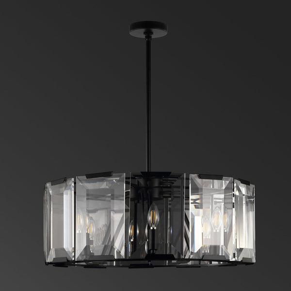 Safavieh ESPERANZA Black Crystal Chandelier – Elegant Illumination for Dining Rooms and Modern Interiors CTL1012A