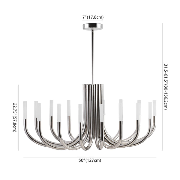 Safavieh Evonne Metal 12 Light Chandelier - Stunning Silver Fixture With Acrylic Accents For Elegant Ambiance Silver Metal ,Acrylic Ctl1013a