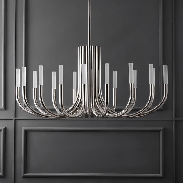 Safavieh Evonne Metal 12 Light Chandelier - Stunning Silver Fixture With Acrylic Accents For Elegant Ambiance Silver Metal ,Acrylic Ctl1013a