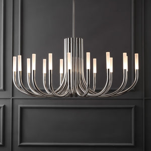 Safavieh Evonne Metal 12 Light Chandelier - Stunning Silver Fixture With Acrylic Accents For Elegant Ambiance Silver Metal ,Acrylic Ctl1013a
