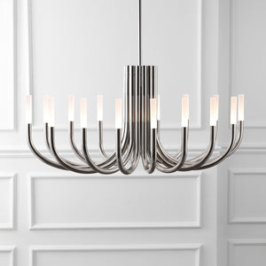 Safavieh Evonne Metal 12 Light Chandelier - Stunning Silver Fixture With Acrylic Accents For Elegant Ambiance Silver Metal ,Acrylic Ctl1013a