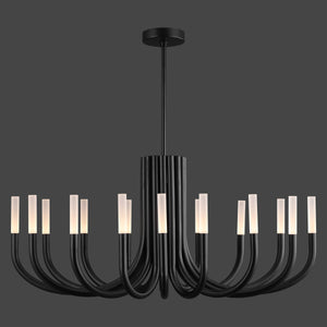 Safavieh Evonne Metal 12 Light Chandelier In Sleek Black - Modern Design For Elegant Home Lighting Solutions Black 70% Metal,20% Tempered Glass,10% Electrical Ctl1013b