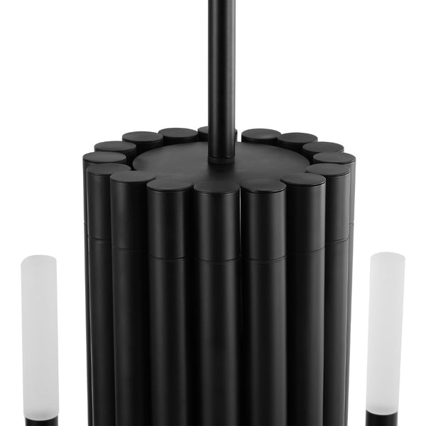 Safavieh EVONNE Metal 12-Light Chandelier in Matte Black – Modern Elegance for Dining Rooms & Foyers CTL1013B