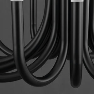 Safavieh Evonne Metal 12 Light Chandelier In Sleek Black - Modern Design For Elegant Home Lighting Solutions Black 70% Metal,20% Tempered Glass,10% Electrical Ctl1013b