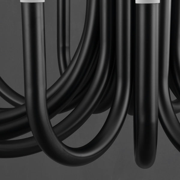 Safavieh Evonne Metal 12 Light Chandelier In Sleek Black - Modern Design For Elegant Home Lighting Solutions Black 70% Metal,20% Tempered Glass,10% Electrical Ctl1013b