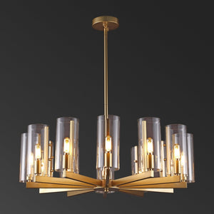 Safavieh BENICIO Gold Chandelier – Luxurious Multi-Arm Design with Glass Accents for Dining and Living Spaces CTL1014A