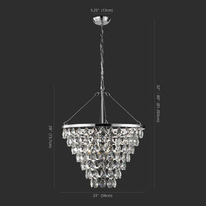 Safavieh Nydia Teardrop Chandelier Nickel CTL1017A