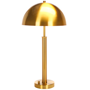 Safavieh HARVEY Metal Dome Table Lamp – Modern Minimalist Design for Versatile Home Task Lighting Solutions Gold CTL1024A