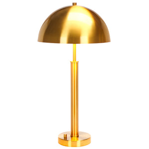 Safavieh HARVEY Metal Dome Table Lamp – Modern Minimalist Design for Versatile Home Task Lighting Solutions Gold CTL1024A