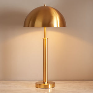 Safavieh HARVEY Metal Dome Table Lamp – Modern Minimalist Design for Versatile Home Task Lighting Solutions Gold CTL1024A
