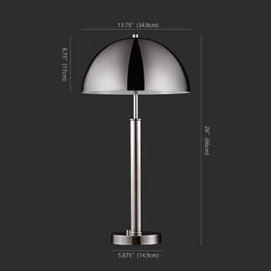 Safavieh HARVEY Metal Dome Table Lamp – Modern Minimalist Design for Versatile Home Task Lighting Solutions Nickle CTL1024B