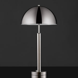 Safavieh HARVEY Metal Dome Table Lamp – Modern Minimalist Design for Versatile Home Task Lighting Solutions Nickle CTL1024B