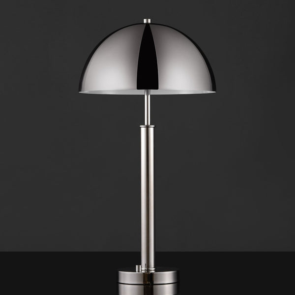 Safavieh HARVEY Metal Dome Table Lamp – Modern Minimalist Design for Versatile Home Task Lighting Solutions Nickle CTL1024B