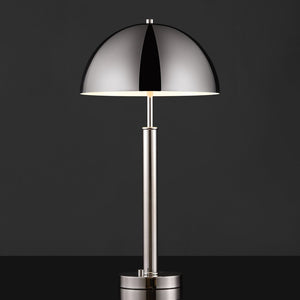 Safavieh HARVEY Metal Dome Table Lamp – Modern Minimalist Design for Versatile Home Task Lighting Solutions Nickle CTL1024B