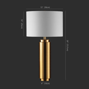 Safavieh TERRY Metal Pillar Table Lamp - Elegant Design for Modern & Classic Interiors, Perfect Ambient Lighting Gold / White CTL1025A