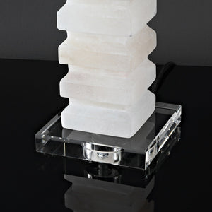 Safavieh ANITA Alabaster Table Lamp - Elegant White Lighting with Sculptural Design for Any Interior Space CTL1028A