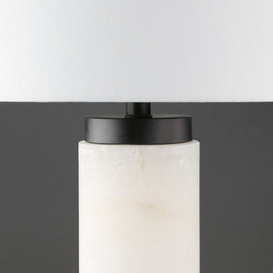 Safavieh SYDNI Alabaster Pillar Table Lamp - Elegant White Accent Light for Modern & Classic Interiors CTL1029A