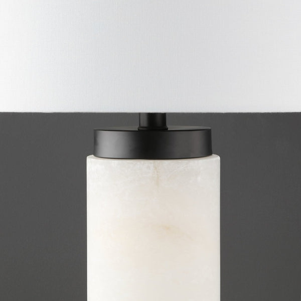 Safavieh SYDNI Alabaster Pillar Table Lamp - Elegant White Accent Light for Modern & Classic Interiors CTL1029A