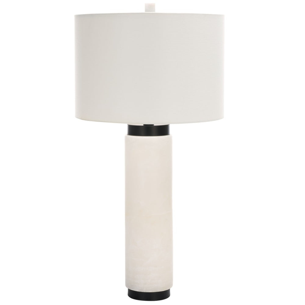 Safavieh SYDNI Alabaster Pillar Table Lamp - Elegant White Accent Light for Modern & Classic Interiors CTL1029A