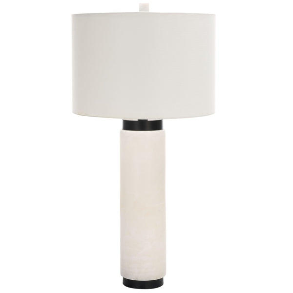 Safavieh SYDNI Alabaster Pillar Table Lamp - Elegant White Accent Light for Modern & Classic Interiors CTL1029A