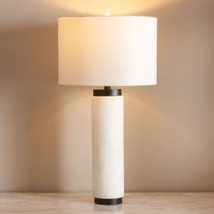 Safavieh SYDNI Alabaster Pillar Table Lamp - Elegant White Accent Light for Modern & Classic Interiors CTL1029A