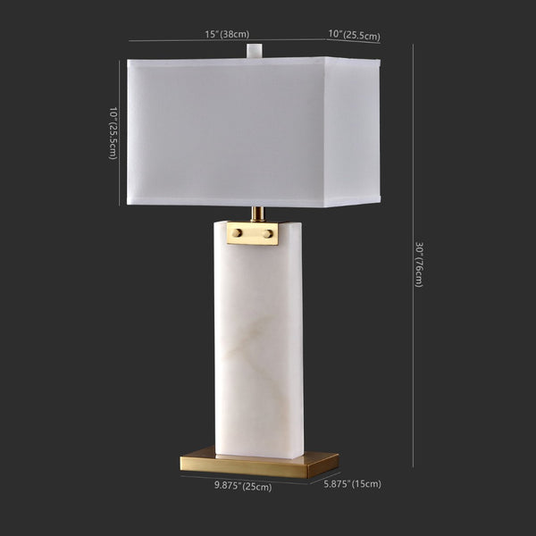 Safavieh MORGEN Alabaster Table Lamp – Elegant Spanish Design with Soft Illumination for Every Room Decor Gold / White CTL1030B