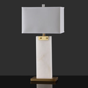 Safavieh MORGEN Alabaster Table Lamp – Elegant Spanish Design with Soft Illumination for Every Room Decor Gold / White CTL1030B