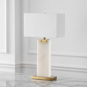 Safavieh MORGEN Alabaster Table Lamp – Elegant Spanish Design with Soft Illumination for Every Room Decor Gold / White CTL1030B