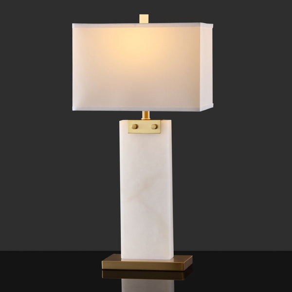 Safavieh MORGEN Alabaster Table Lamp – Elegant Spanish Design with Soft Illumination for Every Room Decor Gold / White CTL1030B