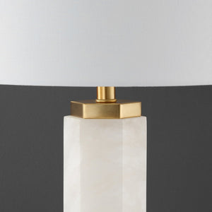 Safavieh LYNSEY Alabaster Table Lamp – Luxurious Gold & White Design for Elegant Ambient Lighting in Any Room CTL1031A