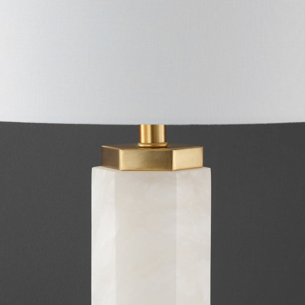 Safavieh LYNSEY Alabaster Table Lamp – Luxurious Gold & White Design for Elegant Ambient Lighting in Any Room CTL1031A