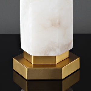 Safavieh LYNSEY Alabaster Table Lamp – Luxurious Gold & White Design for Elegant Ambient Lighting in Any Room CTL1031A