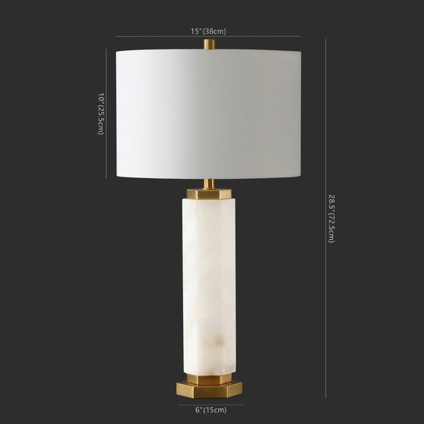 Safavieh LYNSEY Alabaster Table Lamp – Luxurious Gold & White Design for Elegant Ambient Lighting in Any Room CTL1031A