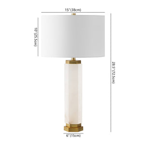 Safavieh LYNSEY Alabaster Table Lamp – Luxurious Gold & White Design for Elegant Ambient Lighting in Any Room CTL1031A